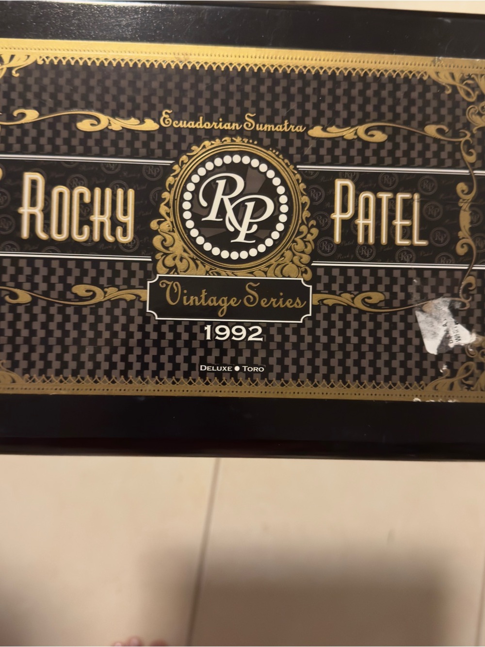 Vintage Series 1992 Black & Gold Decorative Box